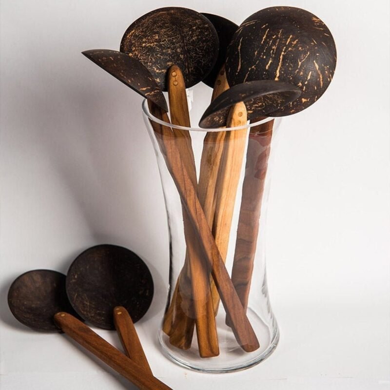 coconut shell Wooden handmade cooking spoon